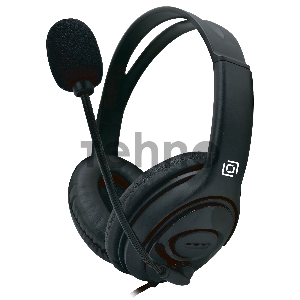 Наушники с микрофоном Oklick HS-M400 черный 1.8м накладные оголовье (1532019)