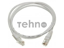 Кабель Патч-корд Lanmaster UTP TWT-45-45-1.0-GY вилка RJ-45-вилка RJ-45 кат.5е 1м серый ПВХ (уп.:1шт)
