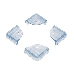 Прозрачные треугольные накладки-протекторы для мебели (4.3*4.3*2.1 см). 4 шт., фото 4
