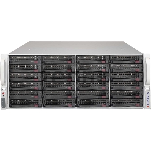 Корпус Supermicro SuperChassis 4U 846BE1C-R1K03JBOD Up to 24 x 3.5 hot-swap HDD bays for JBOD solution (SAS 12G dual expander backplane, with LSI SAS3 expander, with 8x mini-SAS HD connectors)