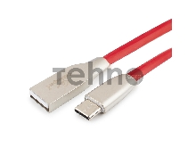 Кабель USB 2.0 Cablexpert CC-G-USBC01R-3M, AM/Type-C, серия Gold, длина 3м, красный, блистер