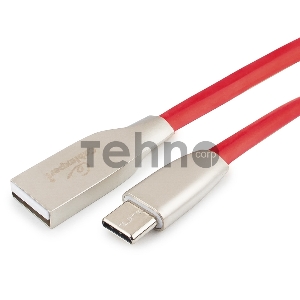 Кабель USB 2.0 Cablexpert CC-G-USBC01R-3M, AM/Type-C, серия Gold, длина 3м, красный, блистер