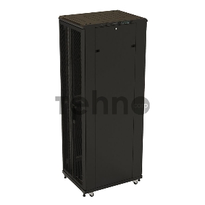 Шкаф напольный 19дюйм 42U 2055х800х1000мм TTB-4281-DD-RAL9004 перф. двери черн. Hyperline 392684