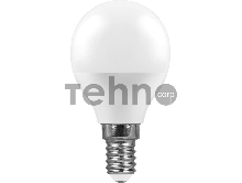 Лампа светодиодная LB-95 (7W) 230V E14 2700K G45 | 25478 | FERON