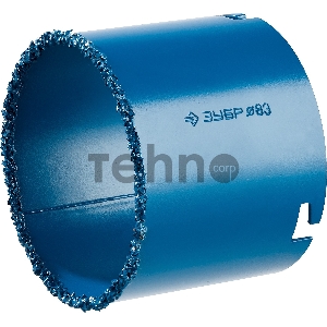 Кольцевая коронка ЗУБР c карбид-вольфрамовым нанесением, 83 мм, высота 55 мм 33350-83_z01