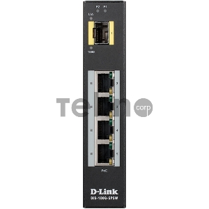Коммутатор D-Link DIS-100G-5PSW/A1A Промышленный неуправляемый коммутатор с 4 портами 10/100/1000Base-T, 1 портом 1000Base-X SFP, функцией энергосбере