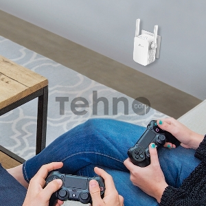 Усилитель TP-Link Wi-Fi AC750 Wi-Fi Range Extender, Wall Plugged,  433Mbps at 5GHz + 300Mbps at 2.4GHz, 802.11ac/a/b/g/n, 1 10/100M LAN, WPS button, 2 fixed antennas поставляется без кабеля RJ-45