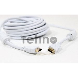 Кабель HDMI 19M/M ver 2.0, 10М, 2 фильтра, белый  Aopen <ACG711DW-10M>