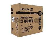Корпус Miditower ExeGate i3 MATRIX-PPH700 (ATX, БП 700PPH 80+Bronze 12см, 2*USB+1*USB3.0, HD аудио, черный, 2 вент. 18см с RGB подсветкой, пылевые фильтры, передняя и боковая панели - закаленное стекло)