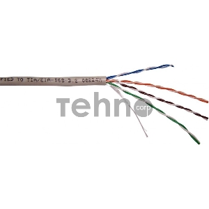 Кабель NewMax UTP, 2 пары, 25AWG, Кат.5e, PVC, серый, 305 метров