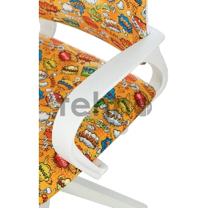 Кресло детское Бюрократ BUROKIDS 1 W оранжевый бэнг крестов. пластик пластик белый