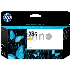 Картридж HP 745 Желтый для HP DesignJet, 130ml