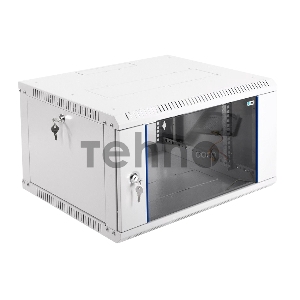 Шкаф телеком. настенный разборный 6U (600х520) дверь стекло (ШРН-Э-6.500) (1 коробка)