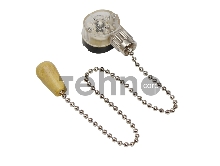 Выключатель для настенного светильника c деревянным наконечником «Silver», индивидуальная упаковка, 1 шт. REXANT