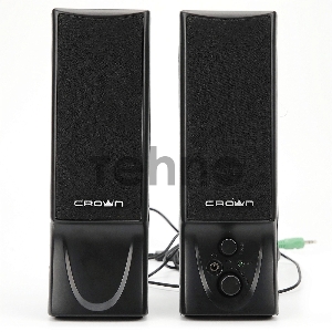 Колонки CROWN CMS-602 (USB, 6W; управление громкостью, разъём для наушников, кнопка включения, Длина кабеля между колонками 1м;Длина аудио-кабеля и питания 2м.)