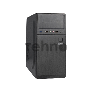 Корпус Miditower ExeGate XP-402U Black, ATX, <без БП>, 2*USB+1*USB3.0, Audio