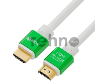 Кабель Greenconnect 2.0m HDMI версия 2.0, HDR 4:2:2, Ultra HD, 4K 60 fps 60Hz/5K*30Hz, 3D, AUDIO, 18.0 Гбит/с, 28/28 AWG, OD7.3mm, тройной экран, белый, AL корпус зеленый, GCR-51294 Greenconnect Кабель 2.0m HDMI версия 2.0, HDR 4:2:2, Ultra HD, 4K 60 fps 60Hz/5K*30Hz, 3D, AUDIO, 18.0 Гбит/с, 28/28 AWG, OD7.3mm, тройной экран, белый, AL корпус зеленый, GCR-51294