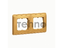 Рамка* 2 Рамка 2 поста матовое золото