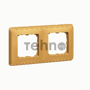 Рамка* 2 Рамка 2 поста матовое золото