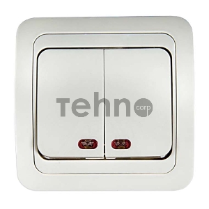 Выключатель 2-кл. CLASSICO с подсвет. 2123 бел. ASD / IN HOME 4680005959877