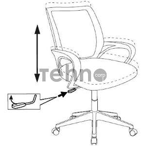 Кресло детское Бюрократ BUROKIDS 1 W оранжевый бэнг крестов. пластик пластик белый
