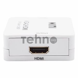 Конвертер VGA + Стерео 3,5 мм на HDMI, пластик, белый  REXANT