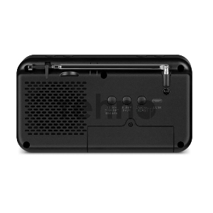 Радиоприёмник SVEN SRP-100 чёрный (2 Вт, LED-дисплей, FM, часы, будильник, USB-С, 1200 мАч)