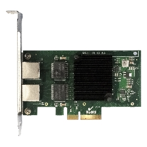 Сетевой адаптер ExeGate EXE-I350-T2V2 (PCI-E x4 v2.1, порты 2xRJ45 (медные), 10/100/1000Mbps, Gigabit NIC Intel Chipset NHI350AM2)