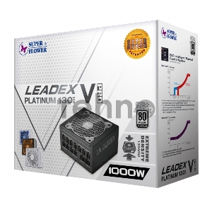 Блок питания Super Flower Power Supply Leadex V Pro Platinum, 1000W, ATX, 120mm, 12xSATA, 8xPCI-E(6+2), APFC, 80+ Platinum, Full Modular Блок питания Super Flower Power Supply Leadex V Pro Platinum, 1000W, ATX, 120mm, 12xSATA, 8xPCI-E(6+2), APFC, 80+ Platinum, Full Modular
