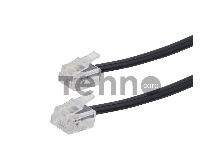Кабель телефонный аппарат-розетка Cablexpert TC6P4C-5M-BK, 5 м чёрный