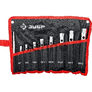 Набор ЗУБР МАСТЕР 27162-H9  трубчатые двухсторонние. 6-22мм. с воротком. 9шт