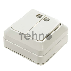 Выключатель 2-кл. BOLLETO с подсвет. накл. 7123 бел. ASD / IN HOME 4680005959778