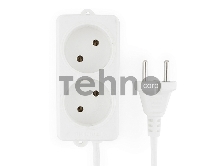 Сетевые фильтры Gembird Удлинитель Гарнизон EL-NL2-W-5, 2 розетки, допустимый ток 10А, длина 5м. 