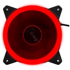 Вентилятор Aerocool REV Red , 120x120x25мм, цвет светодиодов : красный, подсветка в виде двойного кольца, 3+4-Pin, 1200 об/мин, 41,3 CFM, 15,1 дБА