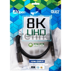 Кабель HDMI 19M/M,ver. 2.1, 8K@60 Hz 1.5m iOpen (Aopen/Qust/VCOM ) <ACG863-1.5M>