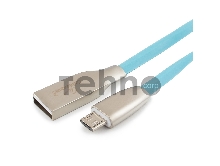Кабель USB 2.0 Cablexpert CC-G-mUSB01Bl-1M, AM/microB, серия Gold, длина 1м, синий, блистер