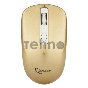 Мышь беспров. Gembird MUSW-400-G, золотой, 3кн.+колесо-кнопка, 2.4ГГц, 1600 dpi