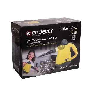 Универсальный пароочиститель Endever Odyssey Q-442, черный/желтый, 900 Вт, 3.5 бар, 28 г/мин