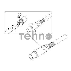 Разъем антенный на кабель штекер-TV никель с пружиной блист. Rexant 06-0016-A