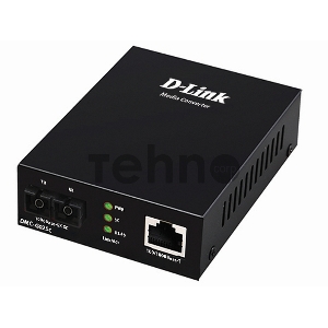 Медиаконвертер D-Link DMC-G02SC/A1A с 1 портом 100/1000Base-T и 1 портом 1000Base-SX с разъемом SC для многомодового оптического кабеля (до 550 м)