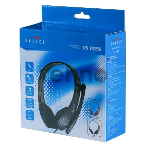 Наушники с микрофоном Oklick HS-M150 черный 2.2м накладные оголовье (NO-003N)