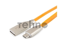 Кабель USB 2.0 Cablexpert CC-G-mUSB01O-1M, AM/microB, серия Gold, длина 1м, оранжевый, блистер