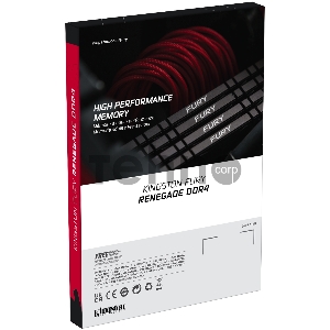 Модуль памяти Kingston 32GB 3200MHz DDR4 CL16 DIMM (Kit of 2) 1Gx8 FURY Renegade Black