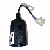 Патрон подвесной с шнуром пластик Е27 черный (50 шт), стикер на изделии Ппл27-04-К52 | EPP14-04-01-K02 | IEK, фото 1