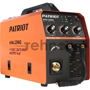 Сварочный аппарат PATRIOT WMA 225MQ (605301755)  инверторный mig/mag/mma стальной и флюс. провлокой