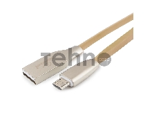 Кабель USB 2.0 Cablexpert CC-G-mUSB01Gd-1M, AM/microB, серия Gold, длина 1м, золотой, блистер