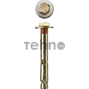 Болт ЗУБР 12х110мм, 15шт, анкерный с пластиковым кольцом, желтый цинк