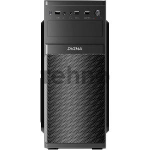 Корпус Digma DC-ATX200-U3 черный без БП ATX 2xUSB2.0 audio