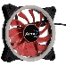 Вентилятор Aerocool REV Red , 120x120x25мм, цвет светодиодов : красный, подсветка в виде двойного кольца, 3+4-Pin, 1200 об/мин, 41,3 CFM, 15,1 дБА, фото 8