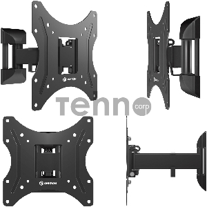 Кронштейн ONKRON M2S для телевизора 17-43 наклонно-поворотный, чёрный